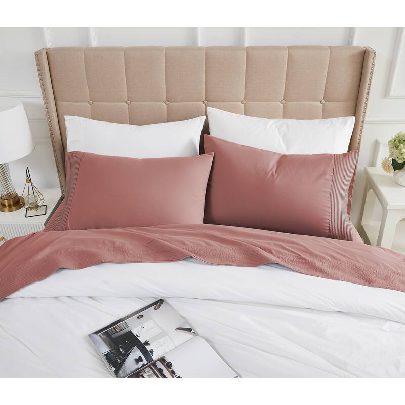 Vilano 21-inch Extra Deep Pocket 4-Piece Bed Sheet Set with Pleated Hem