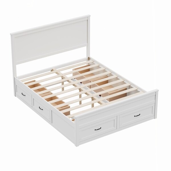 Wood Storage Bed Frame with 6 Drawers - On Sale - Bed Bath