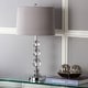 preview thumbnail 4 of 8, SAFAVIEH Lighting 27-inch Keeva Clear Crystal Table Lamp (Set of 2). - 14"W x 14"D x 26"H