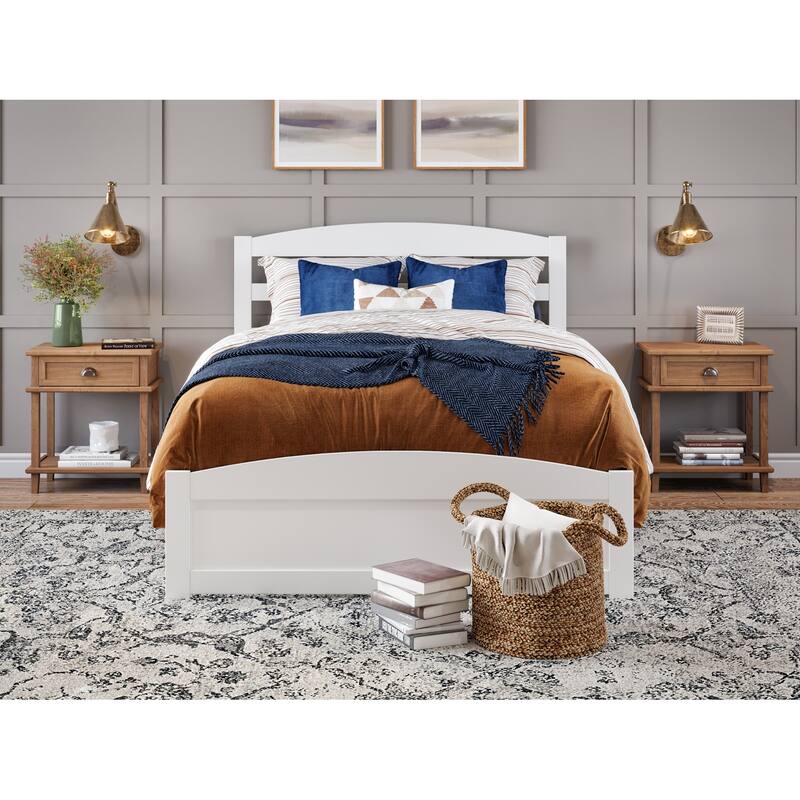 Warren Solid Wood Platform Bed with Footboard