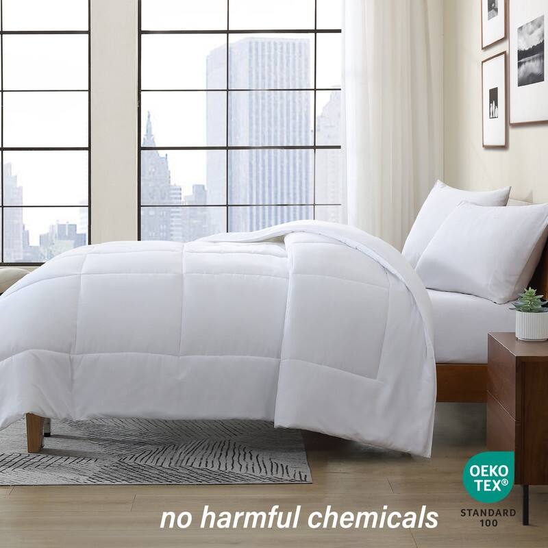 Swift Home All-Season Down Alternative Single Comforter & Duvet Insert 1-Piece Bedding - White Color Only