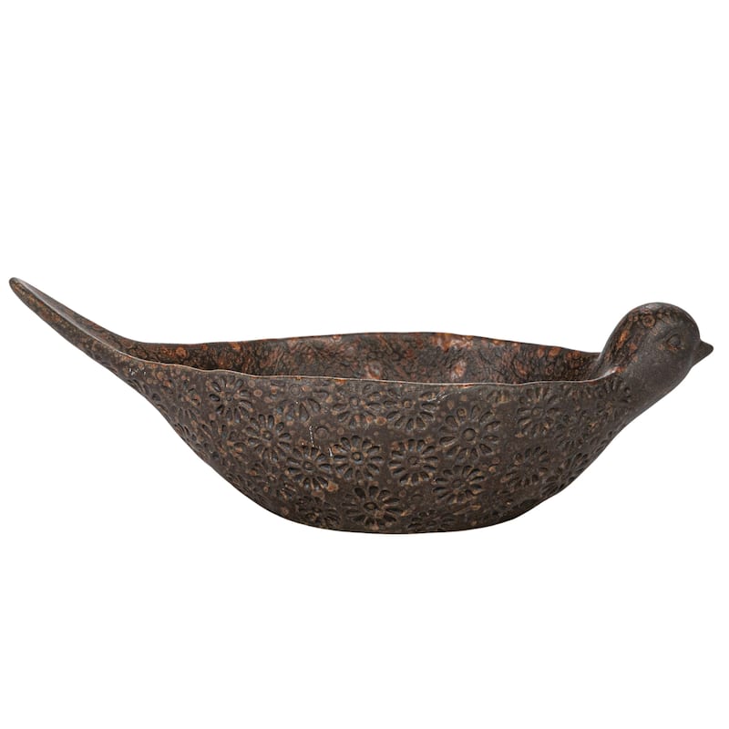 Debossed Stoneware Bowls with Reactive Glaze