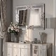 preview thumbnail 3 of 10, Glam Crystal Accent Diamond Art Wall Mirror 40”x28” 