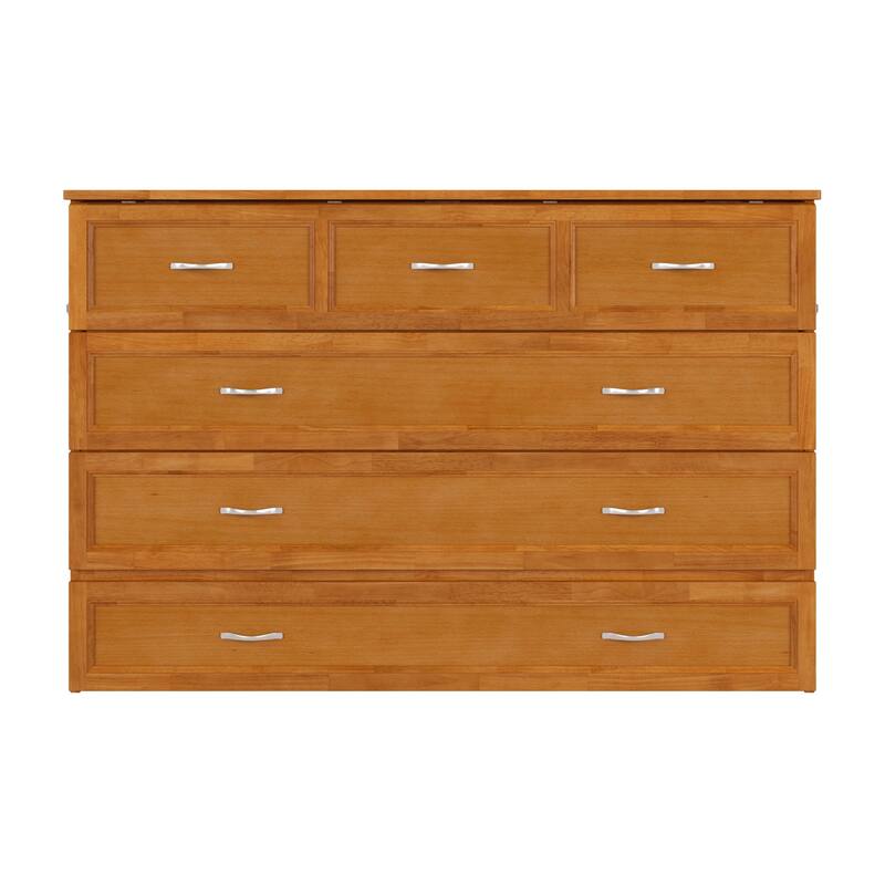 Murphy Bed Chest with Mattress & USB Ports - Twin XL, Full Sizes - Space Saving Furniture