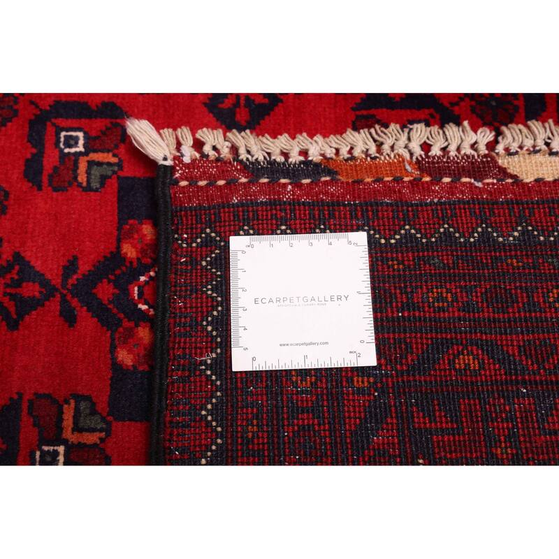 ECARPETGALLERY Hand-knotted Finest Khal Mohammadi Red Wool Rug - 4'11 x 6'6