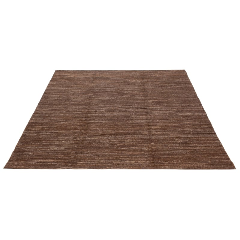 ECARPETGALLERY Flat-Weave Natural Brown Wool Kilim - 9'7 x 9'10