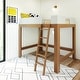 preview thumbnail 1 of 5, Max and Lily Mid-Century Modern Full-Size High Loft Bed Pecan/White - Full