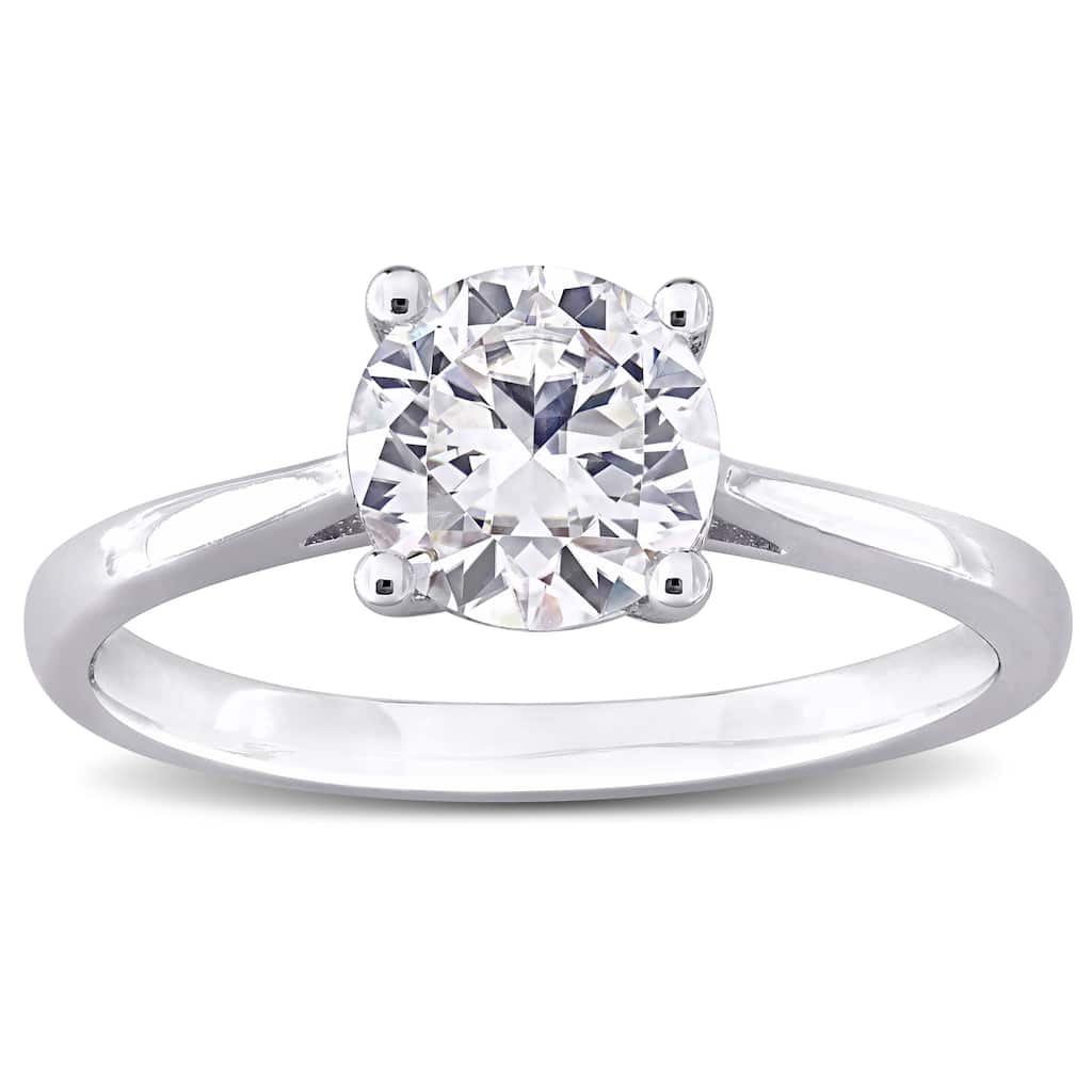 Miadora 1 5/8ct TGW Created White Sapphire Solitaire Ring Sterling Silver