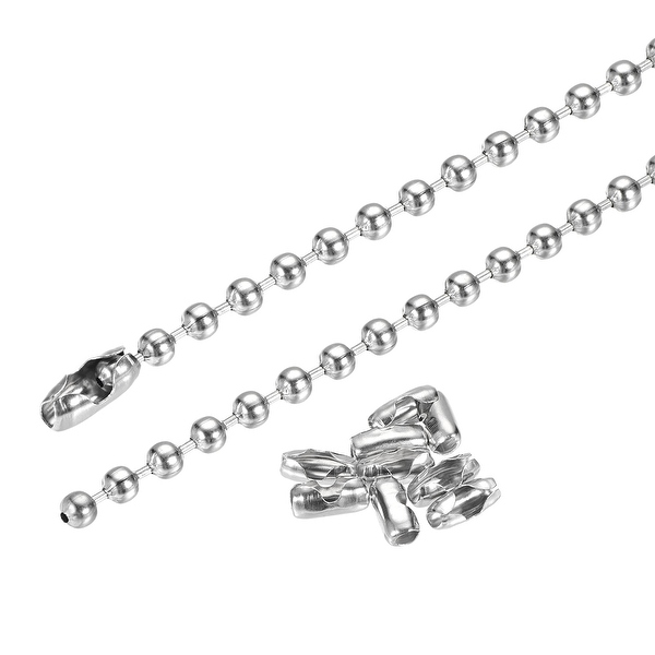 Pull Chain Extension 10ft Long 0.18 Inch Dia Beaded Link w Clasp 1