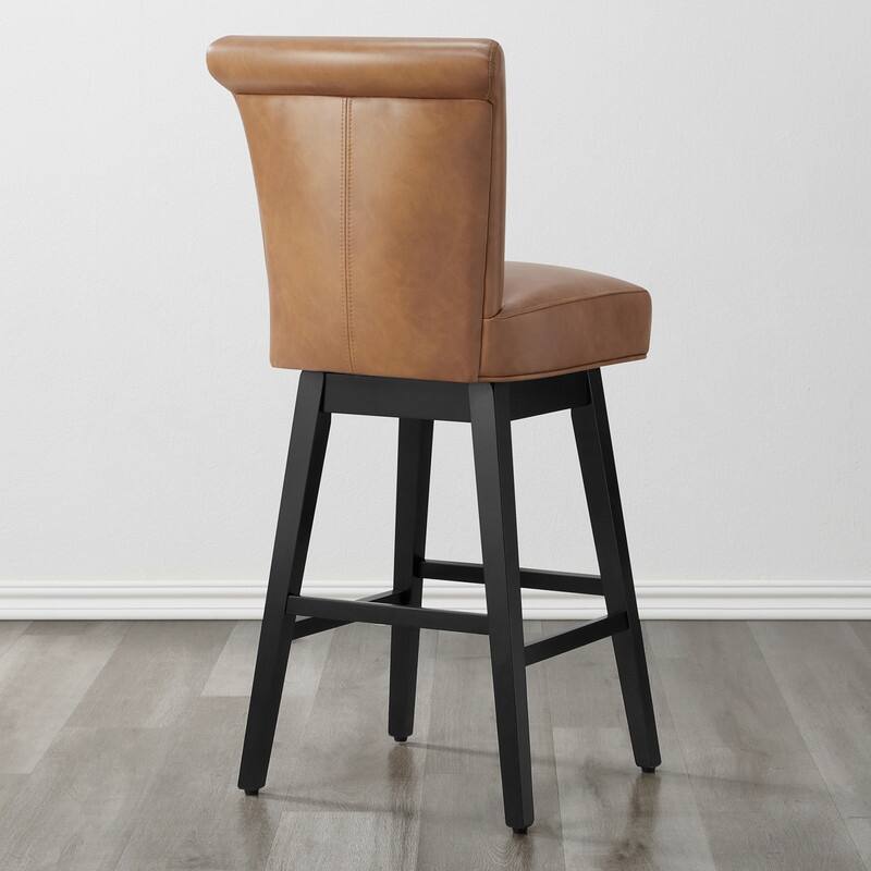 Spruce & Spring Noah Upholstered 26-inch Counter Height Swivel Barstool Set