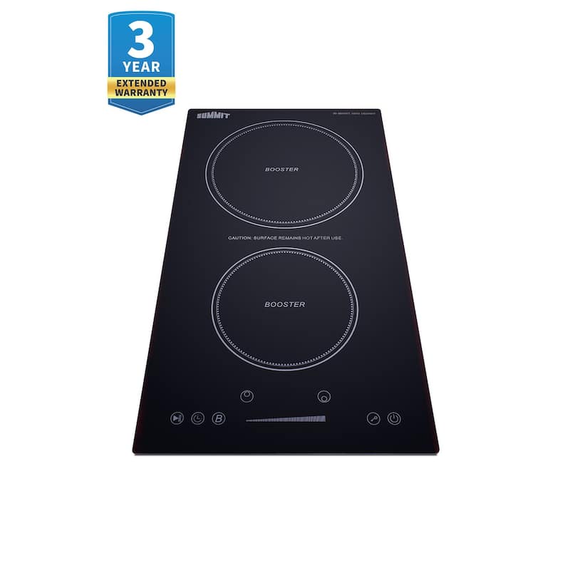 Summit SINCH230V2 12" Wide 2 Burner Electric Cooktop with Auto Shutoff