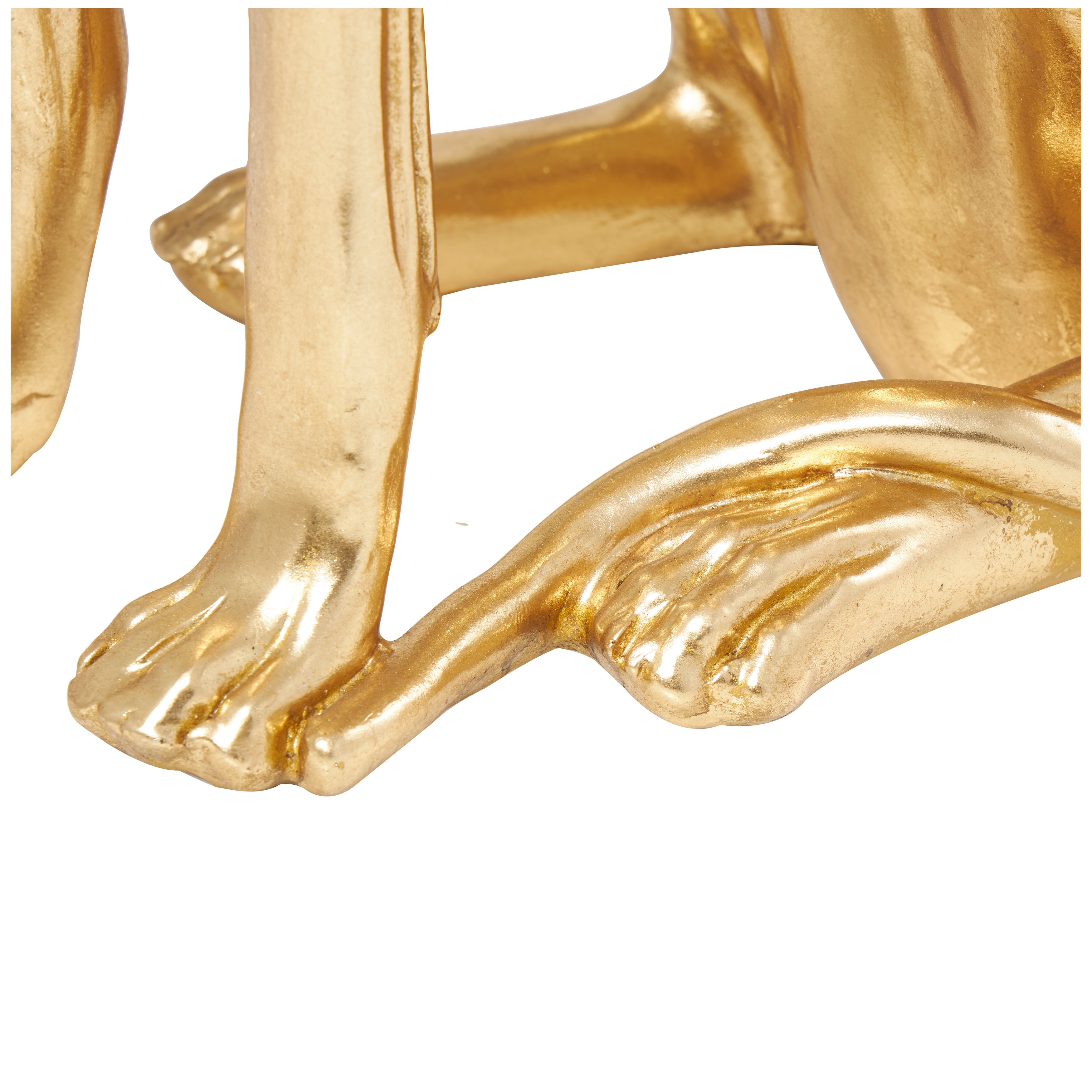 Gold Resin Sitting Greyhound Dog Decorative Sculpture