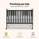 preview thumbnail 4 of 14, Dream On Me Carson Classic 3 in 1 Convertible Crib