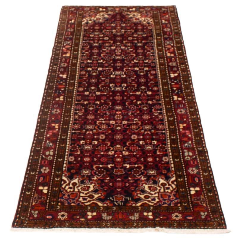 ECARPETGALLERY Hand-knotted Andelz Navy Wool Rug - 3'8 x 10'3