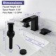 preview thumbnail 6 of 11, Two-Handle Waterfall Bathroom Faucet with Pop-Up Drain, SUS304 & Brass Construction, 1.2 GPM