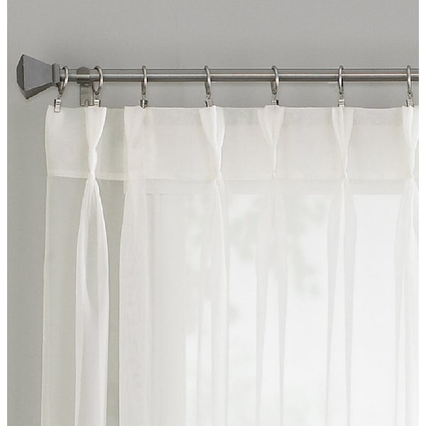 Tab Top Single Voile Curtain Panel Various Colours Tie Back Included CLEARANCE 