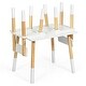 preview thumbnail 11 of 9, Costway Kids Wooden Table & 2 Chairs Set Children Play Activity Table - See details