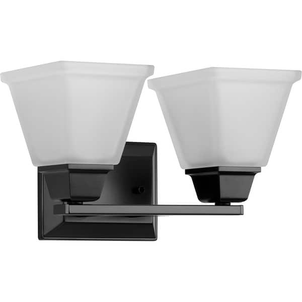 Clifton Heights Collection TwoLight Matte Black Bath Vanity Light 14