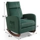 preview thumbnail 12 of 26, AVAWING Mid Century Nursery Rocking Chair Upholstered Velvet High Back Armchair