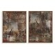 preview thumbnail 1 of 1, Uttermost Molten Patina Framed Canvases
