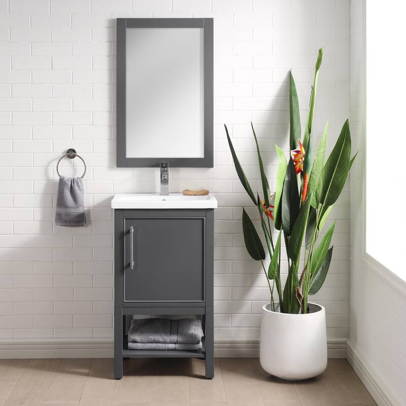 Sudio Design Bathroom Vanity Taylor Collection - 20" Single Sink - Dark Gray
