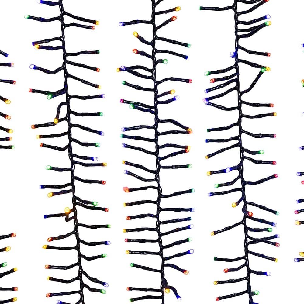 Kurt Adler 16-Foot 480-Light Dual Color 5MM LED Multifunction Cluster Garland with Green Wire