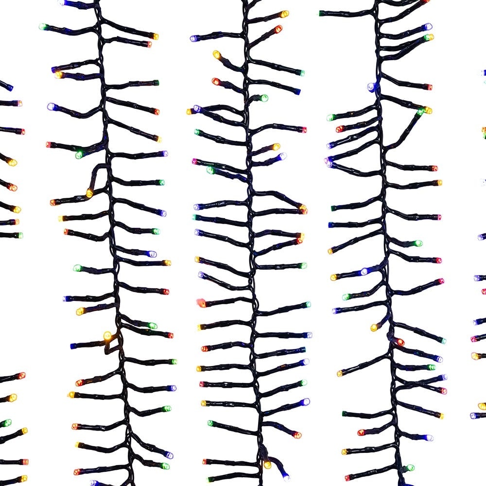 Kurt Adler 16-Foot 480-Light Dual Color 5MM LED Multifunction Cluster Garland with Green Wire
