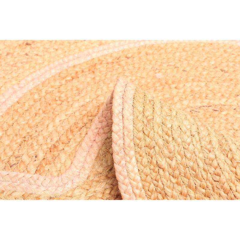 ECARPETGALLERY Braided Weave Palas Denizli Tan Jute Rug - 3'9 x 3'9