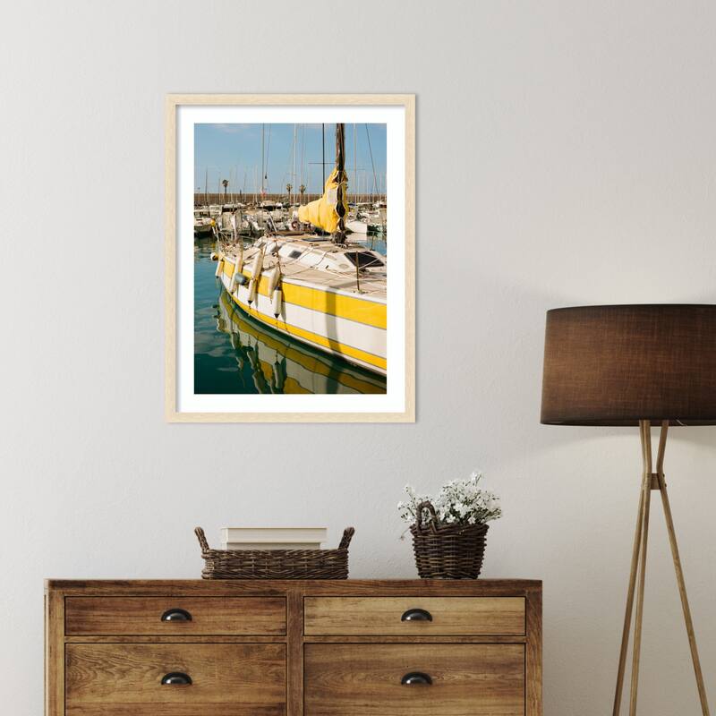 Menton France No. 13 on Film by Bethany Young Wood Framed Wall Art Print