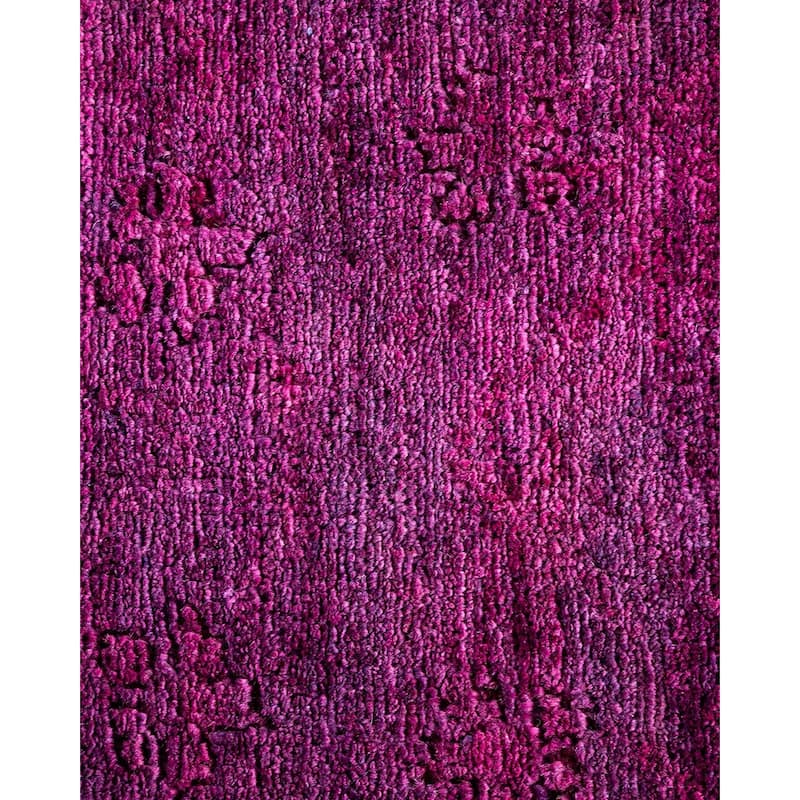 Overton Hand Knotted Wool Vintage Inspired Modern Contemporary Overdyed Pink Area Rug - 8' 3" x 9' 9"