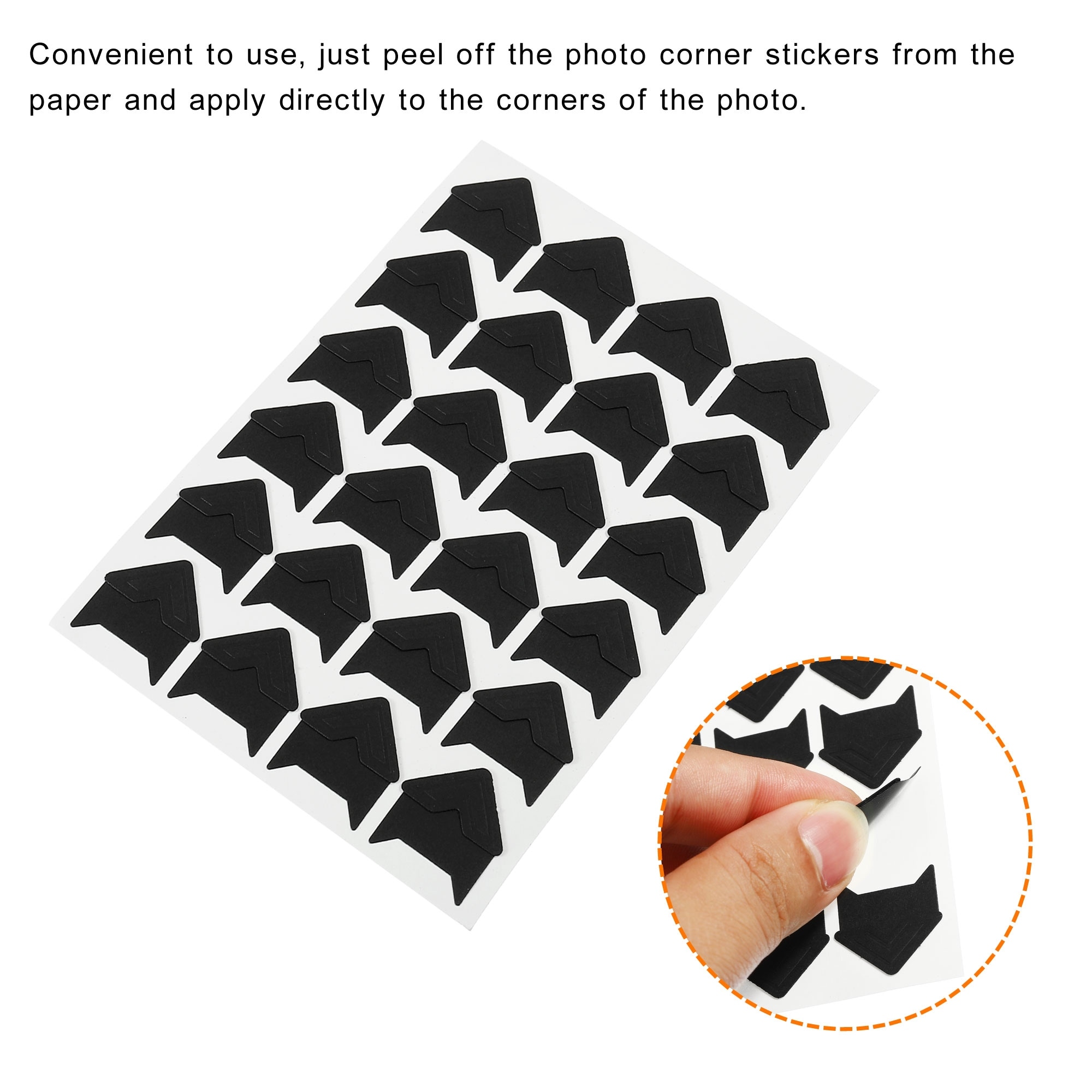 240pcs Self-Adhesive Photo Corners, Peel-Off Paper Photo Corner Stickers  Pictures Mounting Corners For Photo Album Scrapbooking Frame Decoration,  Blac
