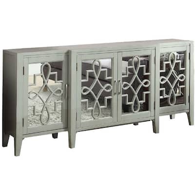 Grand Kacia Console Table, Antique Gray