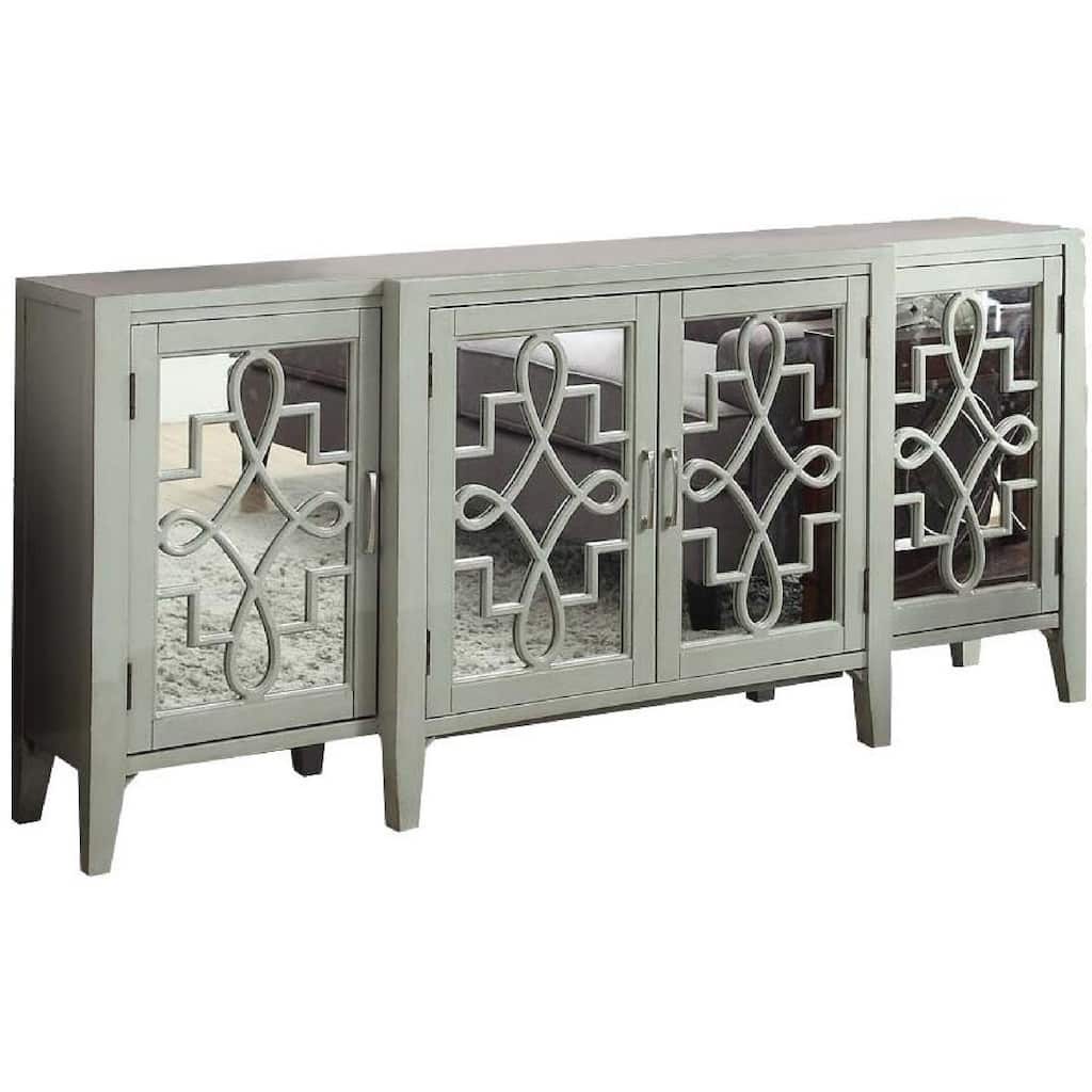 Grand Kacia Console Table, Antique Gray