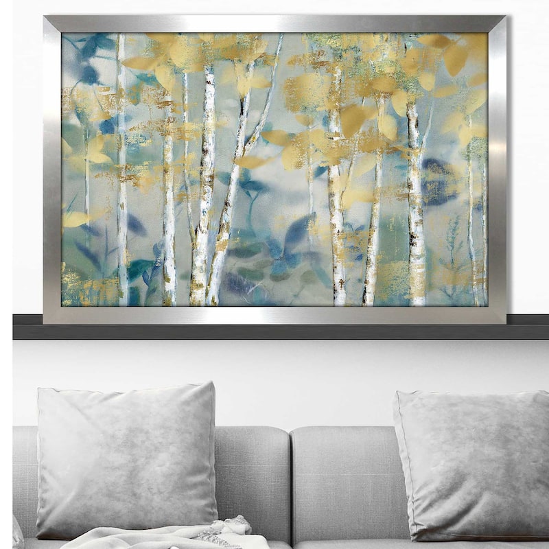 "Gilded Forest I (Horizontal)" by Nan Print on Acrylic