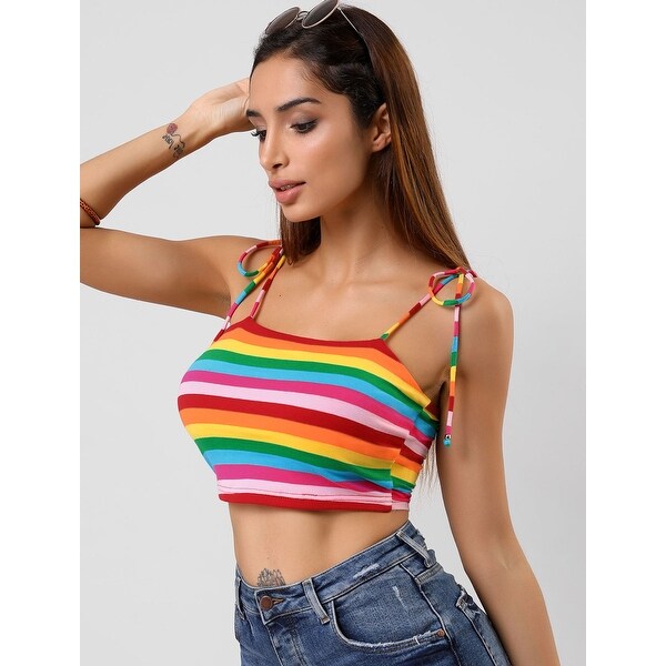yellow striped tube top