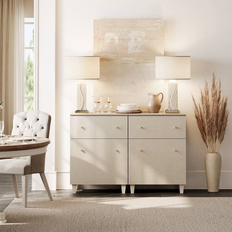Sideboard Buffet Cabinet with Drawer and Door for Kitchen, Dining Room