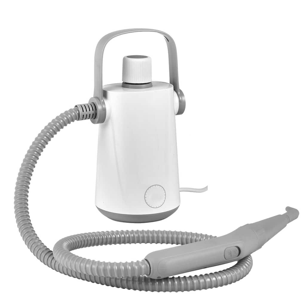 Home Steam Cleaner 1000W with 10.2oz Tank 12min Continuous Steam Long Hose and Cleaning Brushes - 5.5" x 5" x 10" (L x W x H)