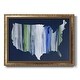 preview thumbnail 1 of 7, Brushstroke USA Premium Framed Canvas- Ready to Hang 16X20 - Gold