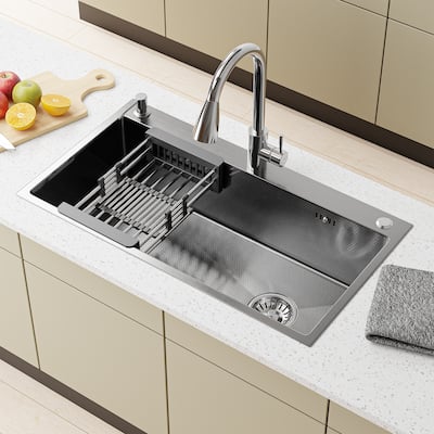 Drop-in/Undermount Single Bowl Stainless Steel Kitchen Sink