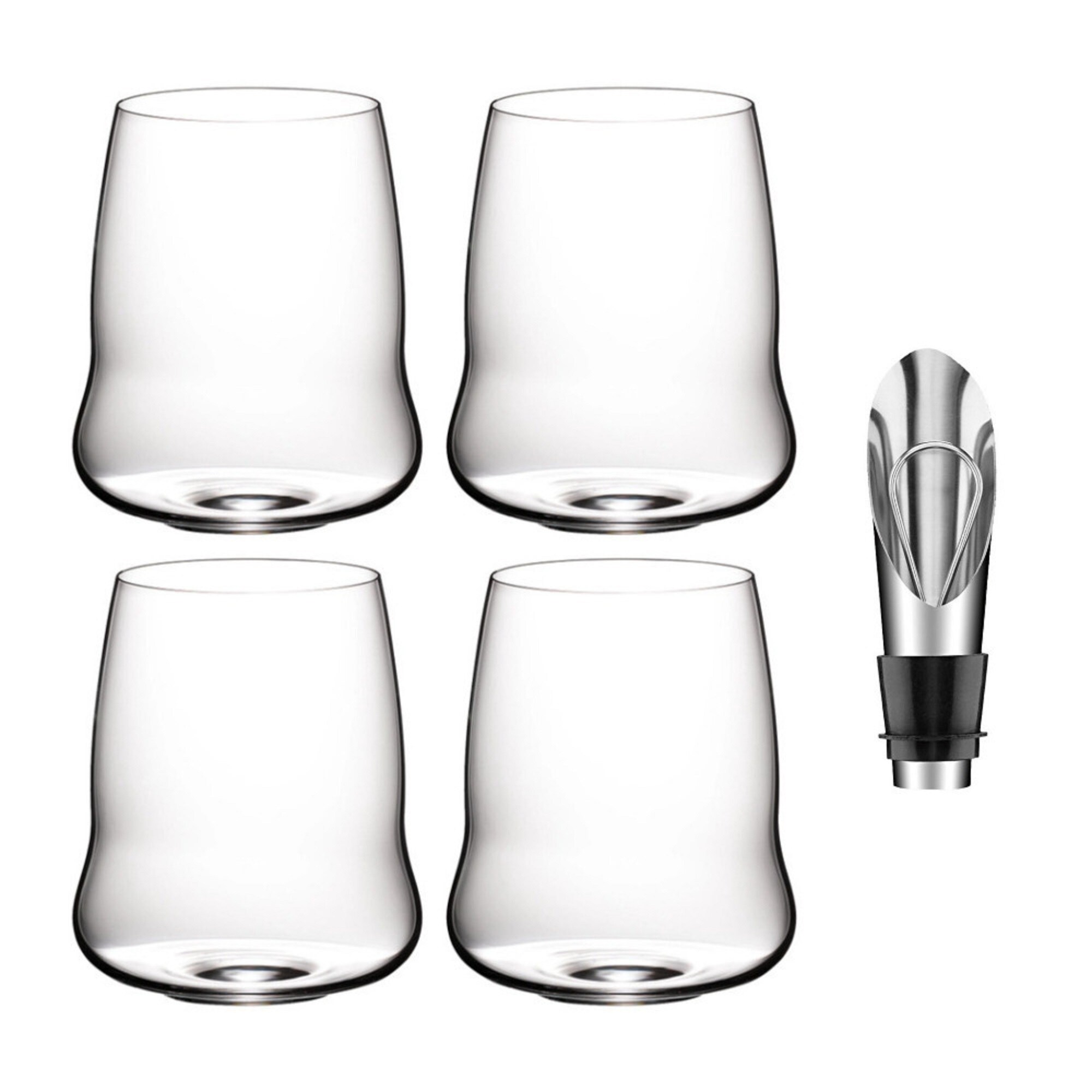 Riedel Viaggio Stemless All Purpose 4-pc. Wine Glass | One Size | Wine Glasses Wine Glasses | Dishwasher Safe