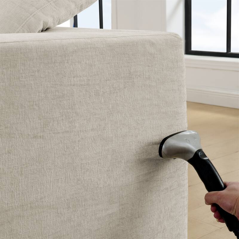 143" Chenille U-Shaped Modular Sectional Sofa with Comfy Chaise, Deep-Seat Design, No Assembly Required