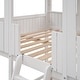 preview thumbnail 6 of 26, Full Over Full Wood Bunk Bed with Roof, Window & Guardrails - Fun Design