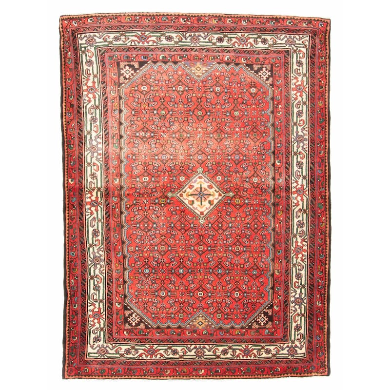 ECARPETGALLERY Hand-knotted Andelz Red Wool Rug - 5'1 x 6'9