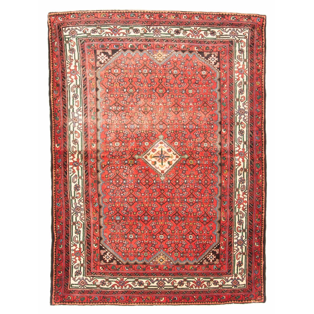 ECARPETGALLERY Hand-knotted Andelz Red Wool Rug - 5'1 x 6'9