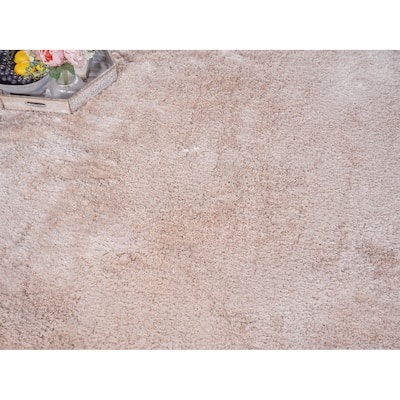 Exquisite Rugs Sumo Shag Handmade Handloomed Polyester/Microfiber Pink Area Rug