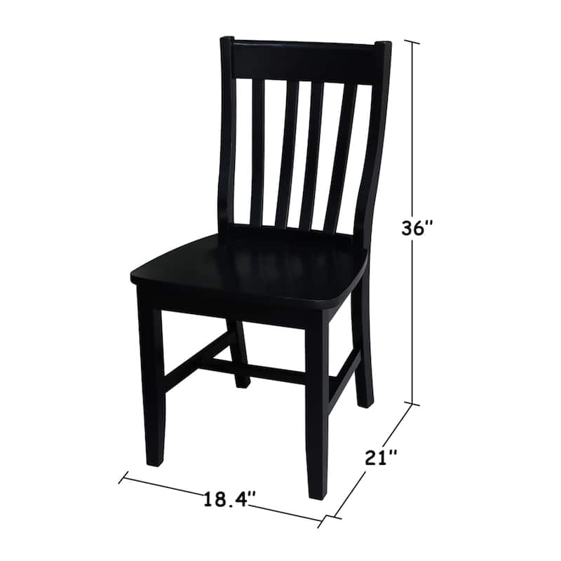 Copper Grove Quince Solid Wood Schoolhouse Chairs, Set of 2