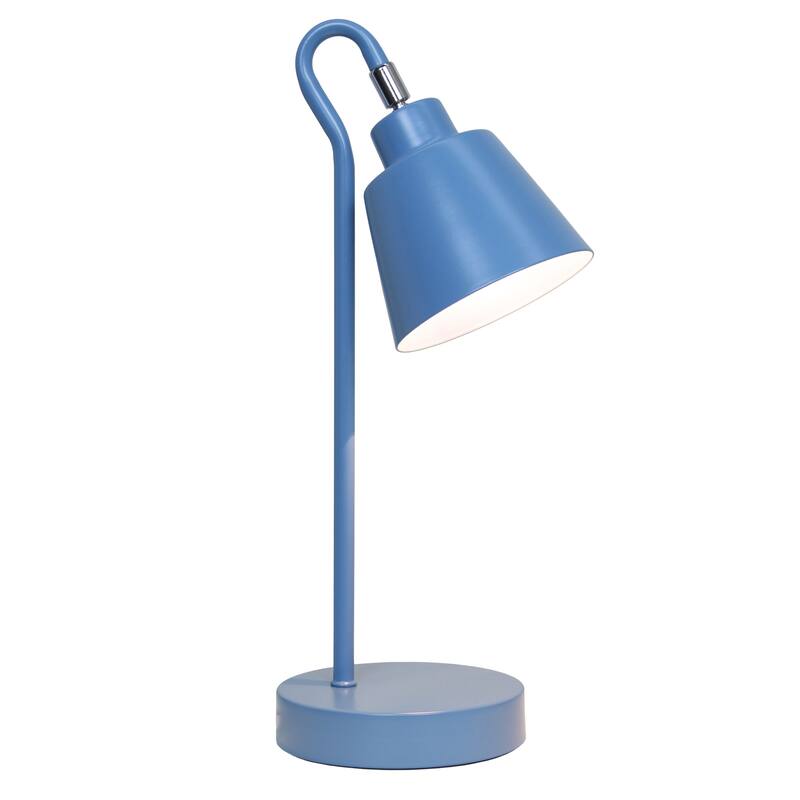 Looped Neck Desk Lamp with Adjustable Cone Shade - 16" - Blue