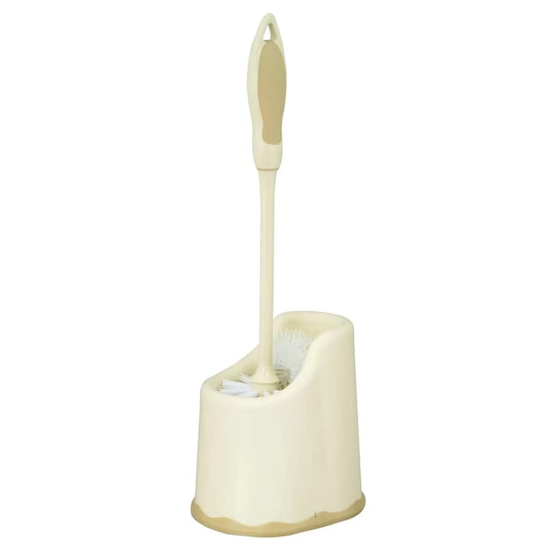 Toilet Brush with Lip and Caddy - Beige