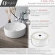 preview thumbnail 4 of 21, STYLISH 16 inch Round Vessel Porcelain Bathroom Sink - 16" x 16 x 5 1/2"