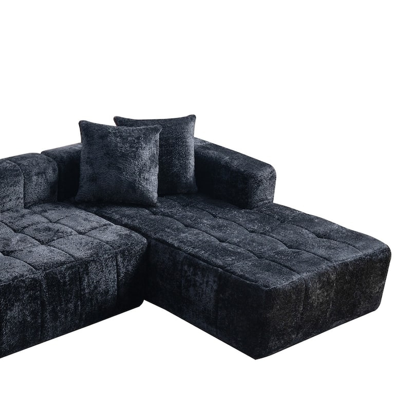 107.9" Modern L-Shape Cloud Sectional Sofa, No Assembly Required